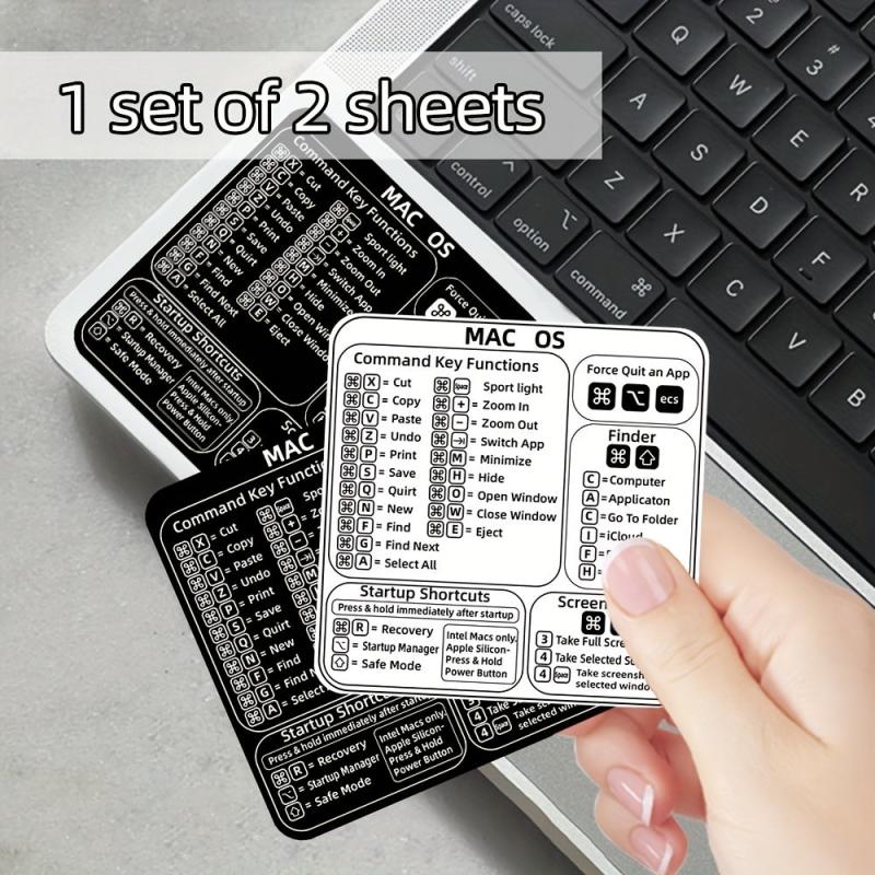 2pcs Shortcut Keys Stickers For Notebook Laptop Self Adhesive PVC Label