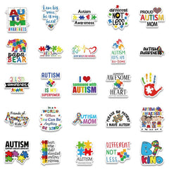 50pcs Cartoon Care Awareness Stickers for Teens and Adults