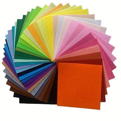 40 Mini Felt Fabric Sheets Patchwork Sewing DIY Craft Assorted Pack Nonwoven