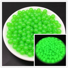 Luminous Acrylic Round Beads Glow In The Dark Fishing Spacer Beads