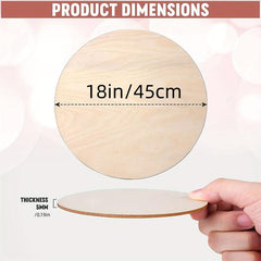 18in Wooden Circle 5mm Thick Round Wooden Disk for DIY Crafts