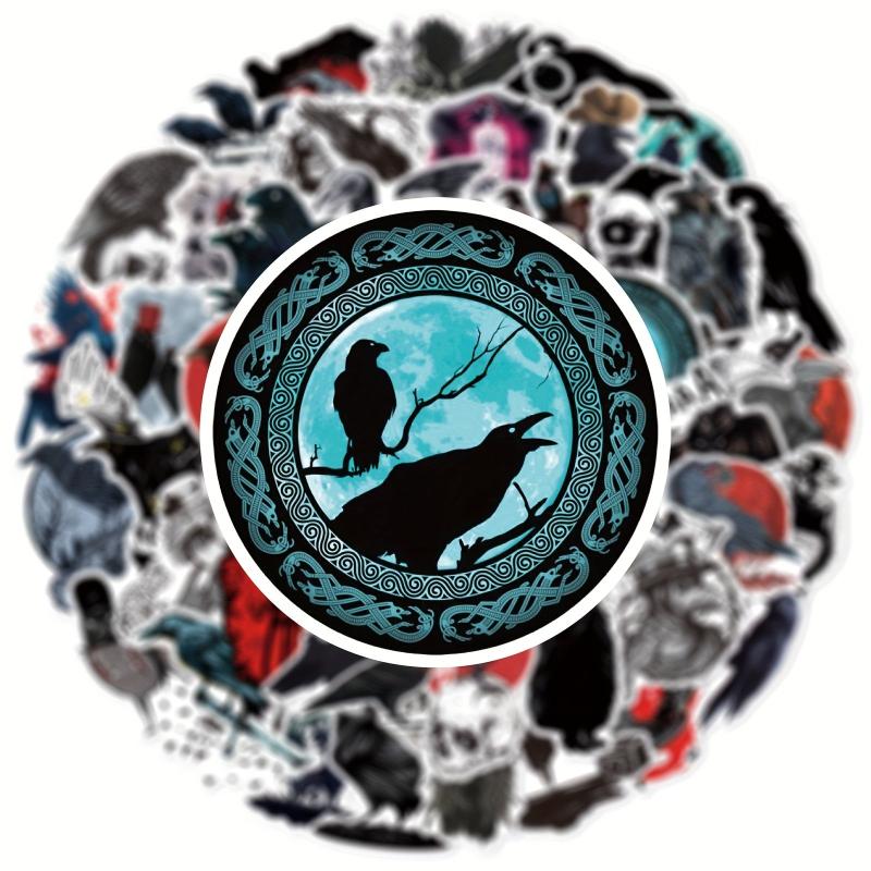 50pcs Stylish Crow Graffiti Stickers for Skateboard Helmet Motorcycle Waterproof