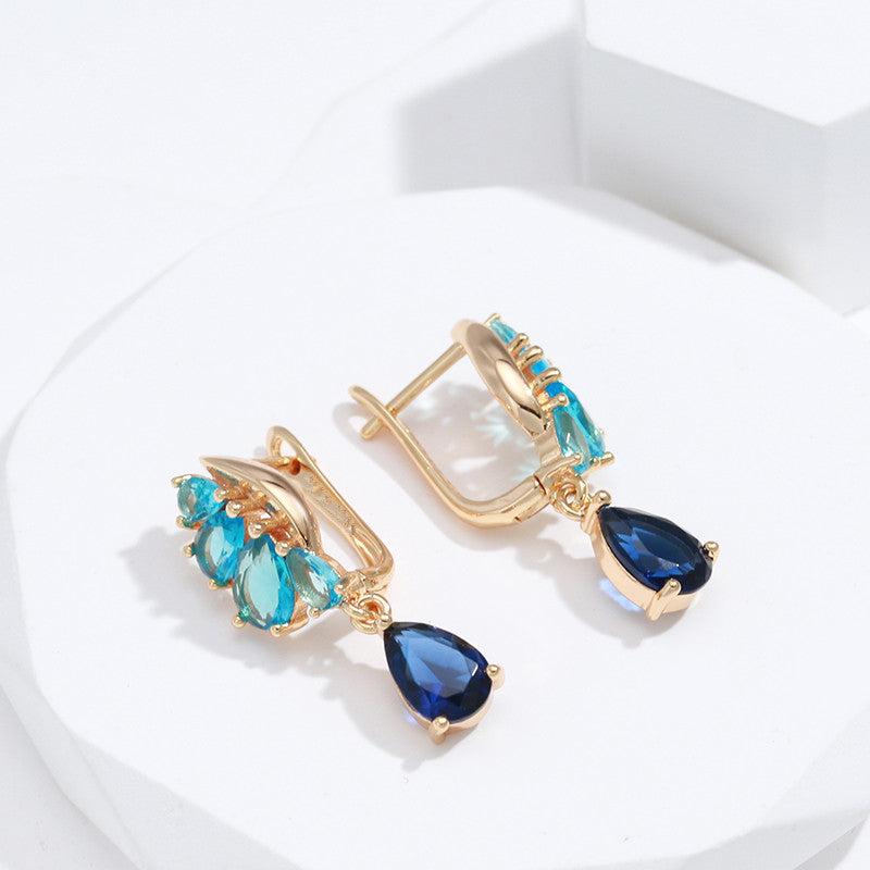 Love Heart Teardrop Earrings Stone Drop Earrings Dangle Earrings Wedding Jewelry