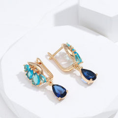 Love Heart Teardrop Earrings Stone Drop Earrings Dangle Earrings Wedding Jewelry
