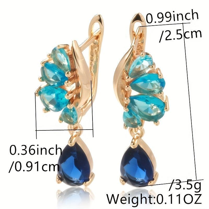 Love Heart Teardrop Earrings Stone Drop Earrings Dangle Earrings Wedding Jewelry