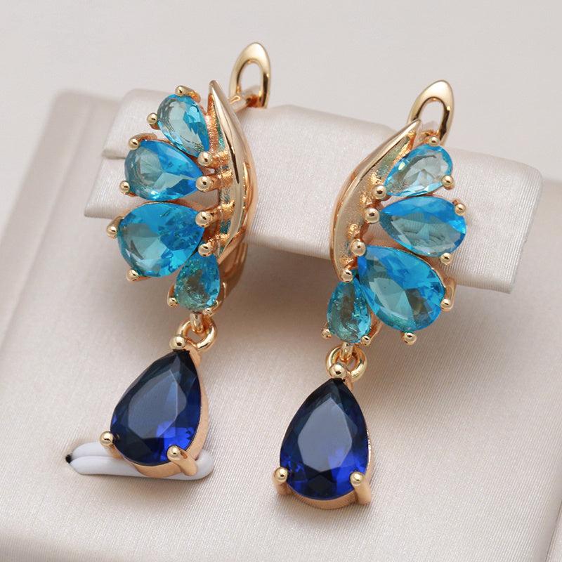 Love Heart Teardrop Earrings Stone Drop Earrings Dangle Earrings Wedding Jewelry