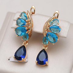Love Heart Teardrop Earrings Stone Drop Earrings Dangle Earrings Wedding Jewelry