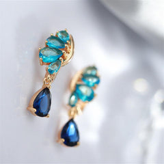 Love Heart Teardrop Earrings Stone Drop Earrings Dangle Earrings Wedding Jewelry
