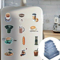 50pcs Coffee Graffiti Stickers Car Guitar Phone Decoration Cartoon Stickers