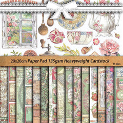 15pcs Retro Paper Journal Decoration Stickers for DIY Crafts and Stationery