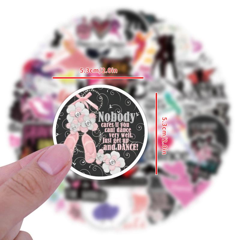 60pcs Cartoon Dance Stickers for DIY Phone Case Laptops Cars