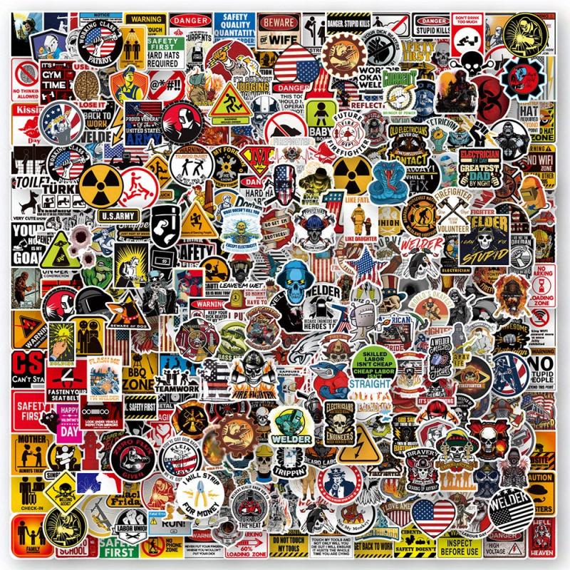 300pcs Hard Hat Stickers Welding Stickers For Men&Adults Helmet