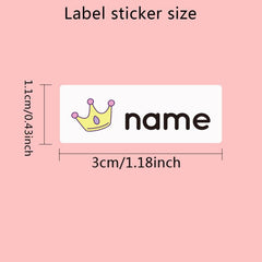 Cartoon Cars Name Stickers Personal Waterproof Label For School Stationery