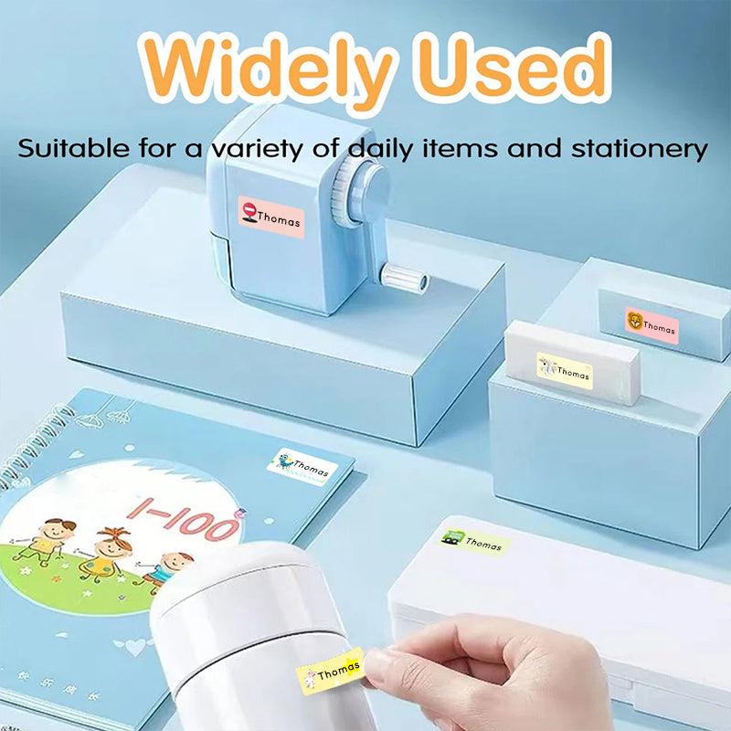 Cartoon Cars Name Stickers Personal Waterproof Label For School Stationery