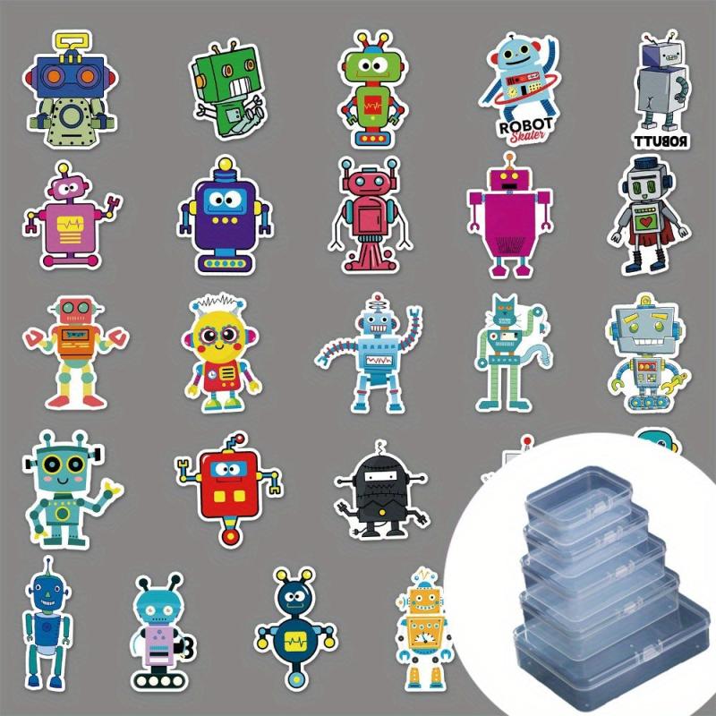 51pcs Robot Graffiti Sticker Cartoon Sticker DIY Skateboard Water Cup Luggage