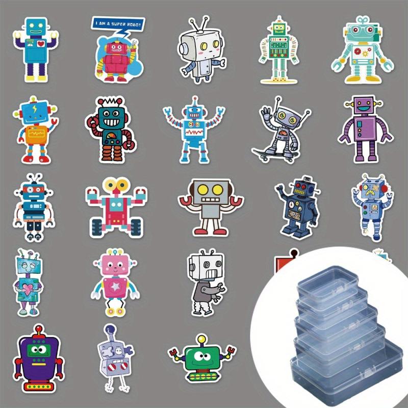 51pcs Robot Graffiti Sticker Cartoon Sticker DIY Skateboard Water Cup Luggage