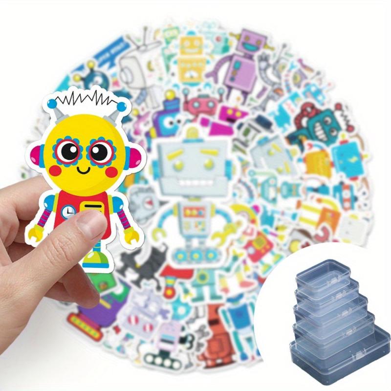 51pcs Robot Graffiti Cartoon Stickers for DIY Skateboard Water Cup Luggage
