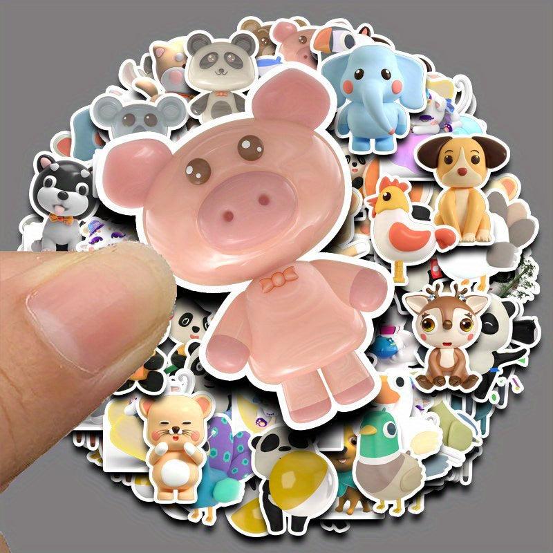 90pcs Animals Stickers for DIY Computer Scrapbooking Stationery Arts