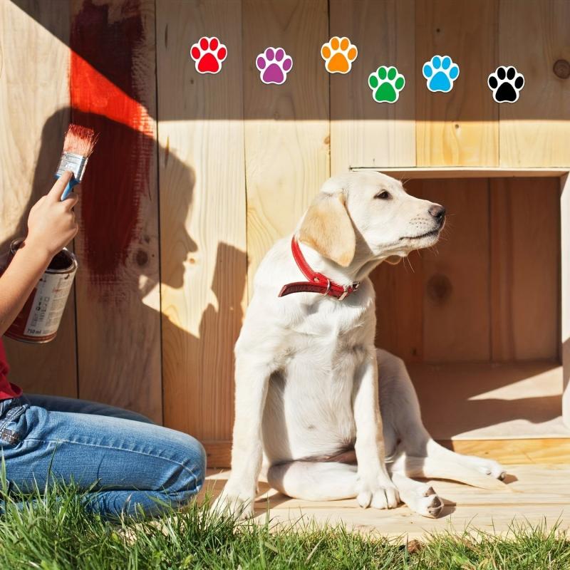 2pcs Cartoon Dog Paw Stickers Colorful Labels Decorative