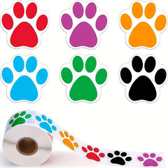 2pcs Cartoon Dog Paw Stickers Colorful Labels Decorative