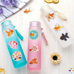 50pcs Goldfish Cartoon Waterproof Stickers for Laptop Water Bottle Luggage