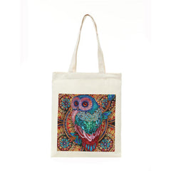 DIY Diamond Painted Canvas Bag 5D Crystal Cross Stitch Painted Handbag
