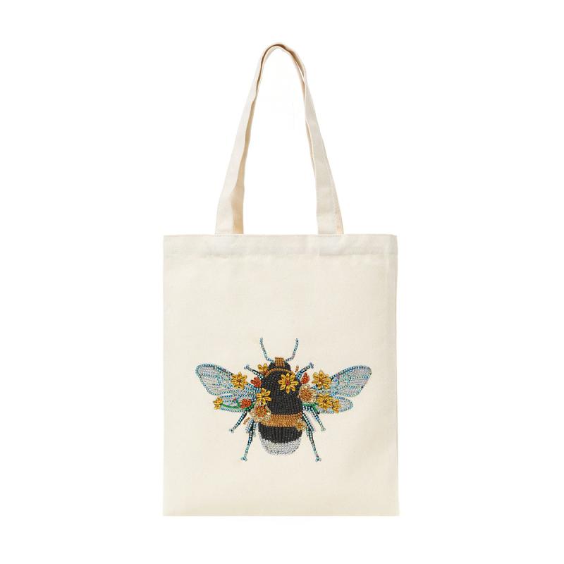 DIY Diamond Painted Canvas Bag 5D Crystal Cross Stitch Painted Handbag