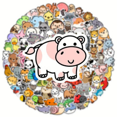 100pcs Animal Vinyl Waterproof Stickers For Laptop Water Bottles Phone Case