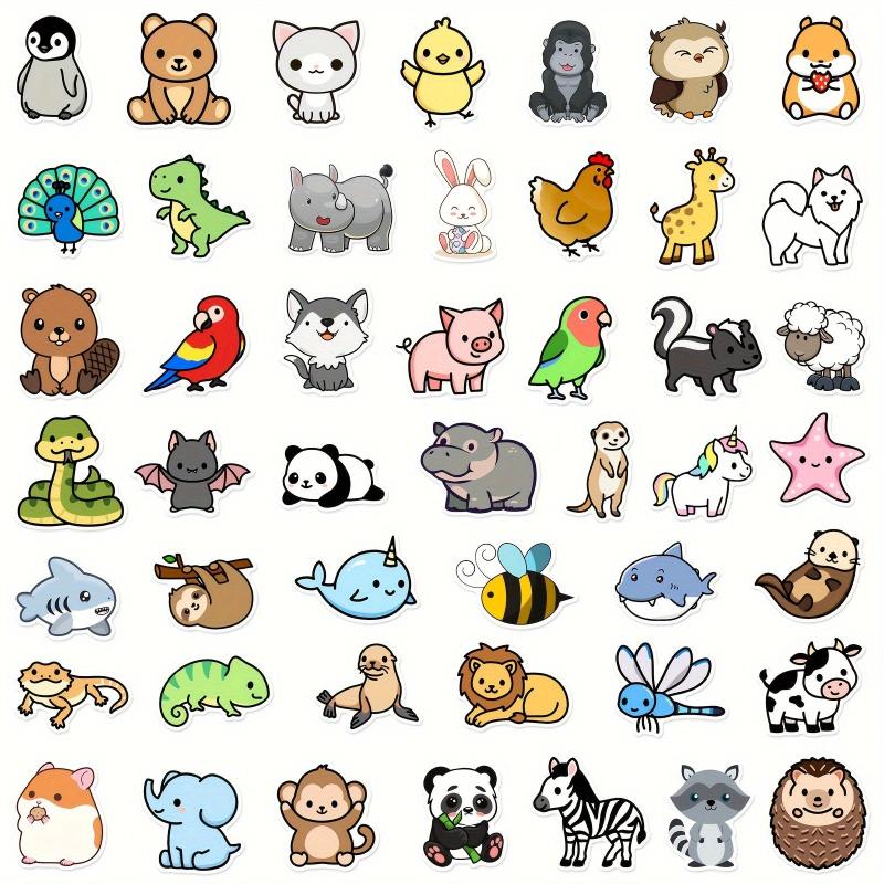 100pcs Animal Vinyl Waterproof Stickers For Laptop Water Bottles Phone Case