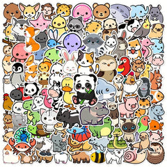 100pcs Animal Vinyl Waterproof Stickers For Laptop Water Bottles Phone Case