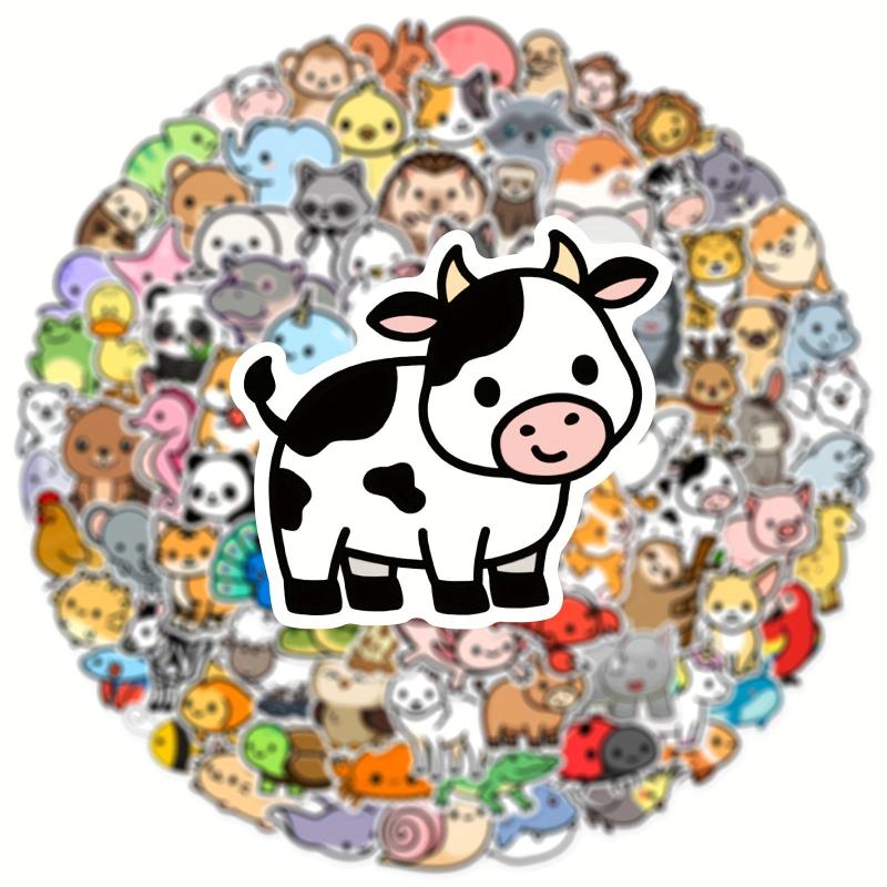 100pcs Animal Vinyl Waterproof Stickers For Laptop Water Bottles Phone Case