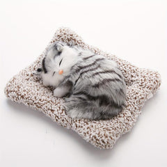 Realistic Small Cat Plush Toy for Home Decor