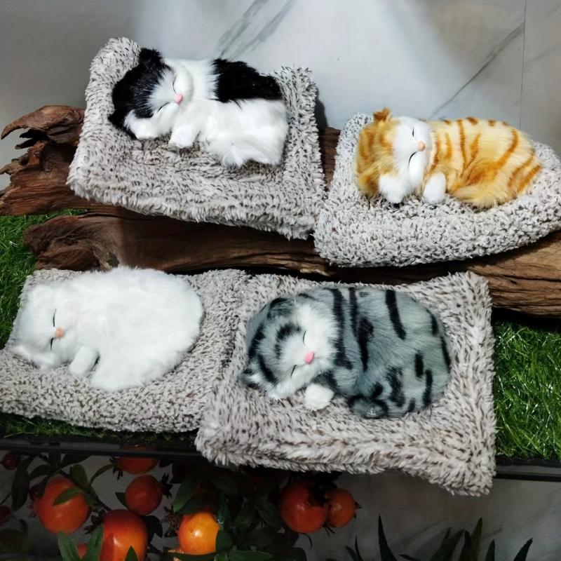 Realistic Small Cat Plush Toy for Home Decor