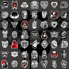 200pcs Gothic Stickers Pack For Teens Vinyl Punk Gothic Stickers