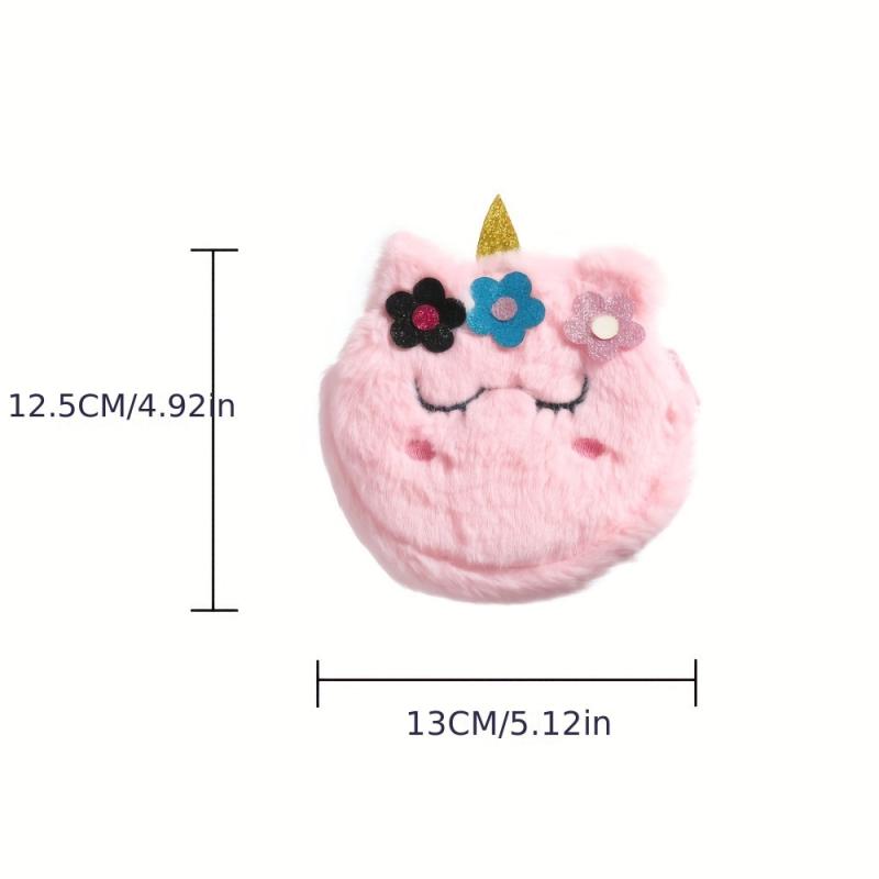 Winter Unicorn Plush Wallet Shoulder Bag