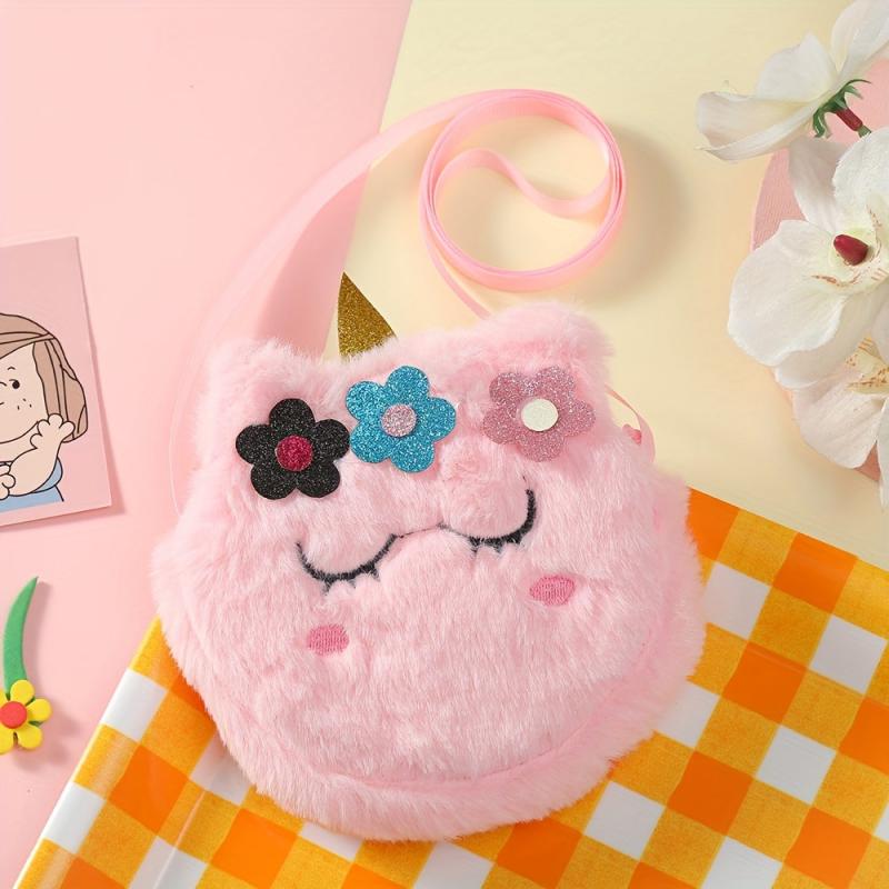 Winter Unicorn Plush Wallet Shoulder Bag