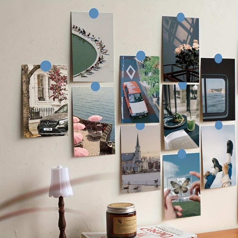 10pcs Art Landscape Postcard Wall Stickers