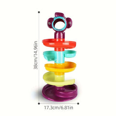 Ball Track Tower Educational Toy with Rolling Balls