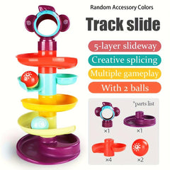 Ball Track Tower Educational Toy with Rolling Balls