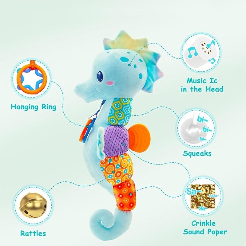 GIRLA Soft Plush Seahorse Toy w/ Bell Great for Holiday Autumn Thanksgivi