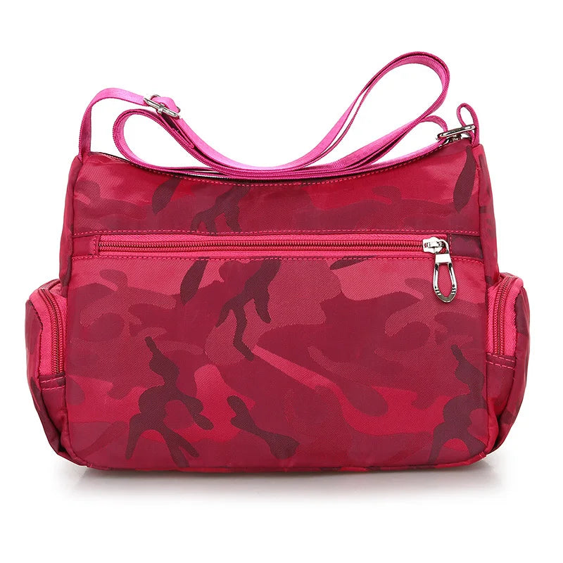 Camouflag Women Shoulder Messenger Bag Waterproof Nylon Oxford Crossbody Bag