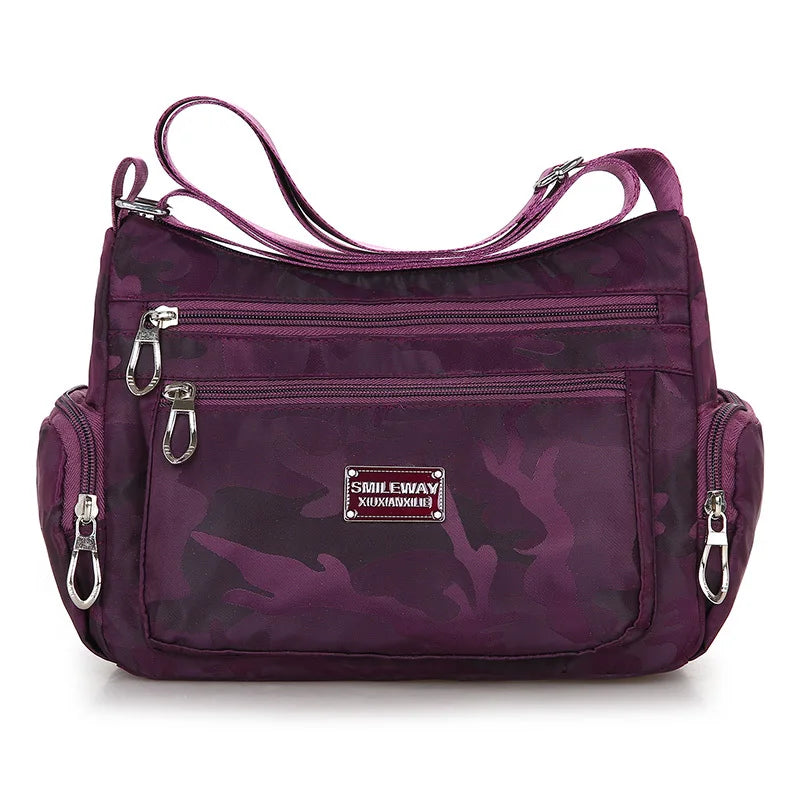 Camouflag Women Shoulder Messenger Bag Waterproof Nylon Oxford Crossbody Bag