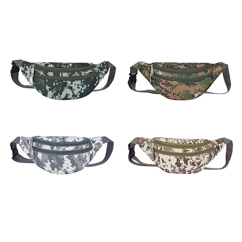 Camouflage Men Waist Pack Male Waist Belt Bags Durable Fanny Canvas Hip Bum Spor