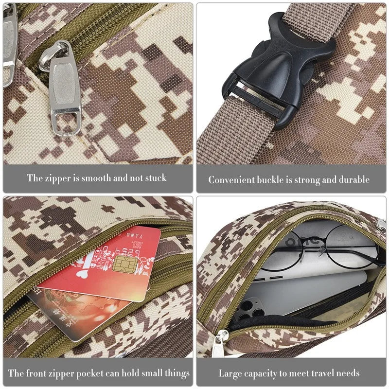 Camouflage Waist Chest Bag Sports Belt Fanny Pack