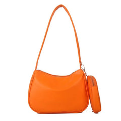 Women's Candy Bags PU Leather Shoulder Totes Underarm Handbag