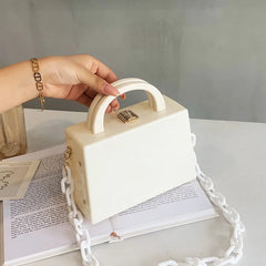 Tie Dye Acrylic Clutch Bag with Chain