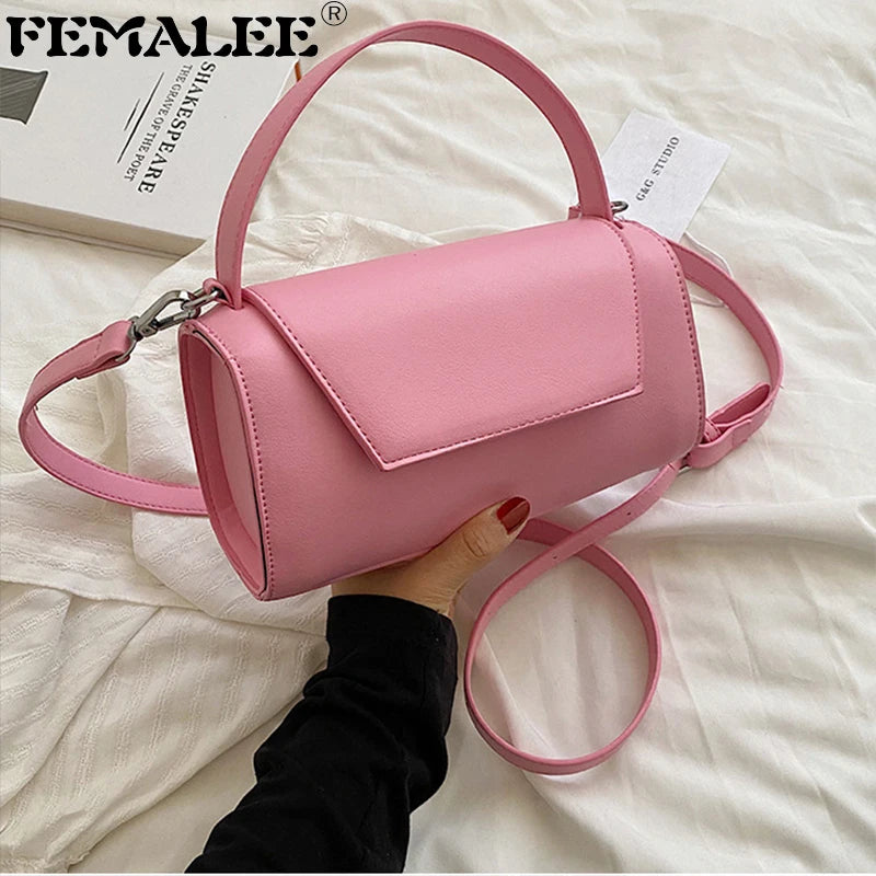 Solid Shoulder Messenger Bags Women Hand Bags Clutch Purses