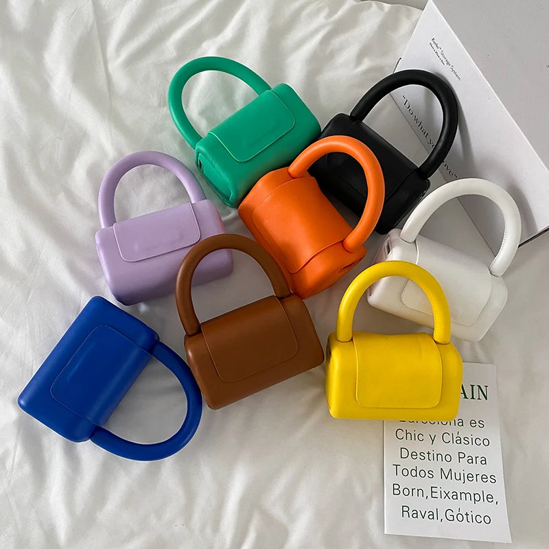 Candy Handbags Women PU Leather Clutches Cross-body Bags Style Messenger