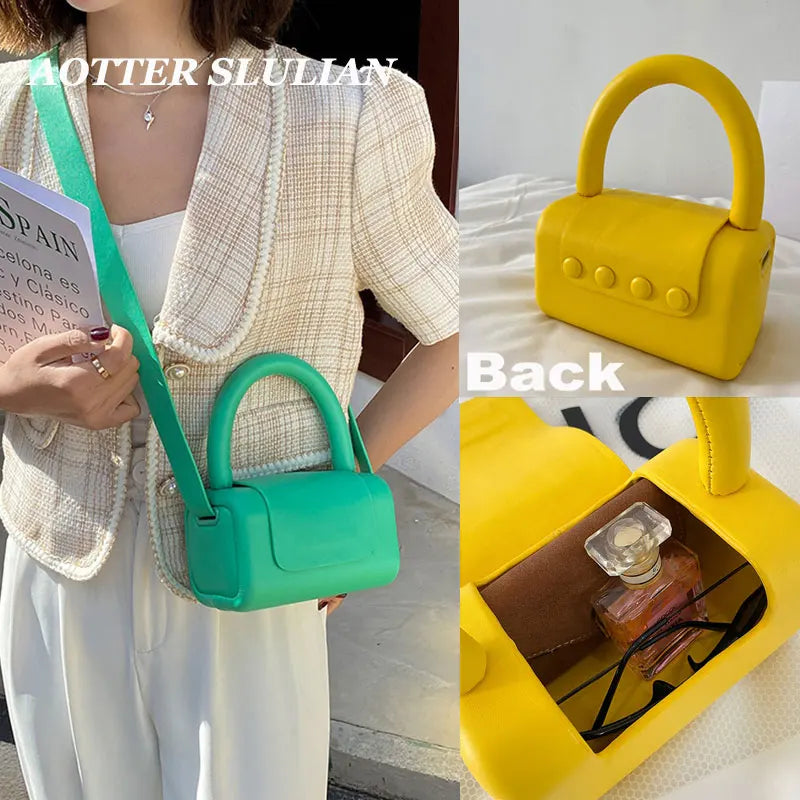 Candy Handbags Women PU Leather Clutches Cross-body Bags Style Messenger