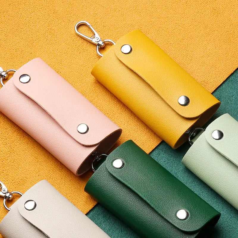 Keychain Wallets PU Leather Men Women Casual Style Car Key Holder